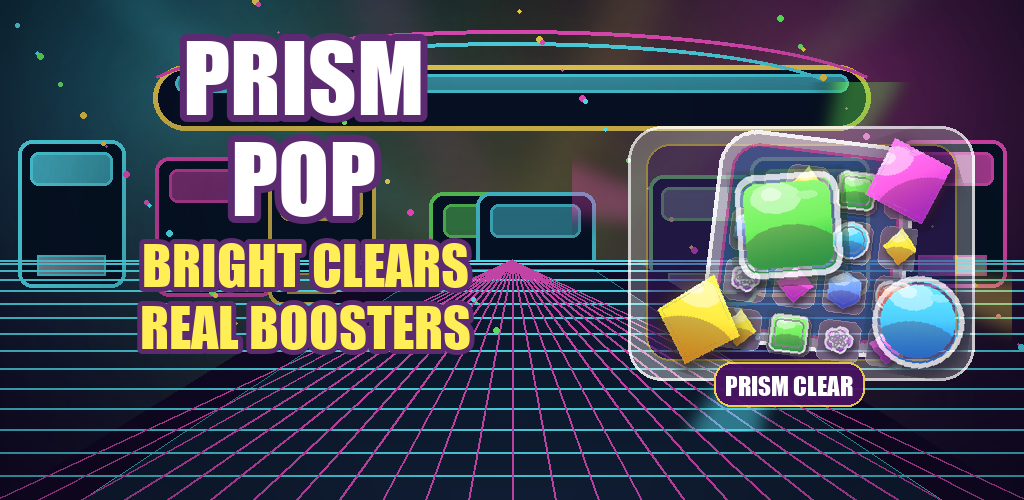 Prism Pop Arcade neon puzzle board artwork